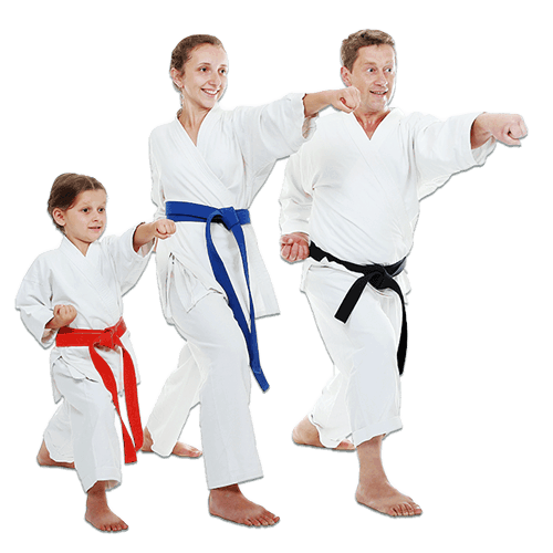 Martial Arts Lessons for Families in Randolph __STATE__ - Man and Daughters Family Punching Together
